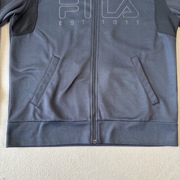 VTG Fila F-Box Mens L Navy Blue Track Jacket Zip Up Retro Sportswear Hip Hop 90s - Picture 5 of 13